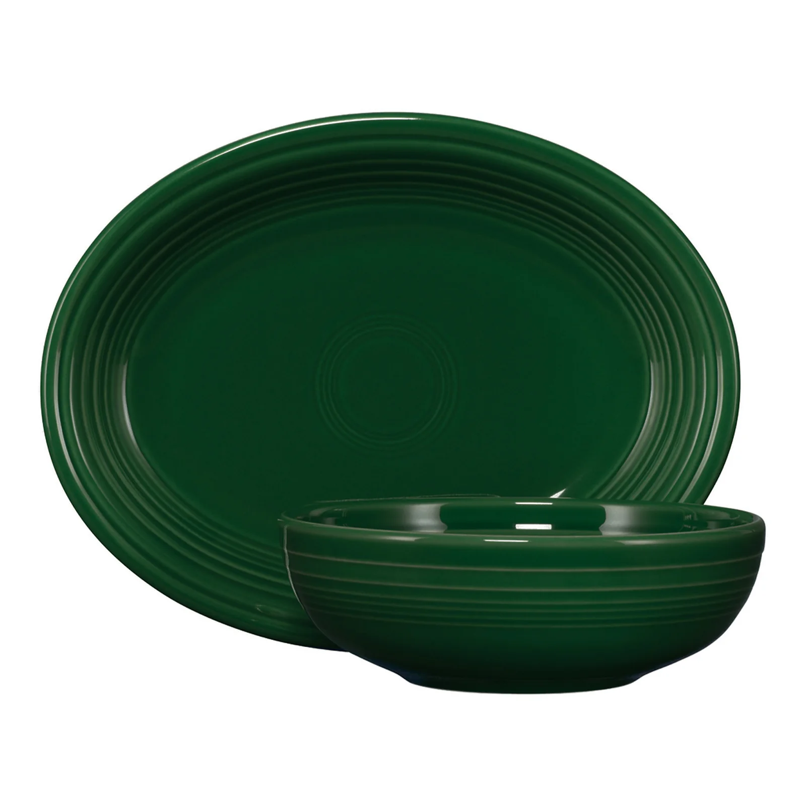 2-Piece Serve Set 11 5/8 Inch Oval Platter & 38 OZ Bistro Bowl - Image 3
