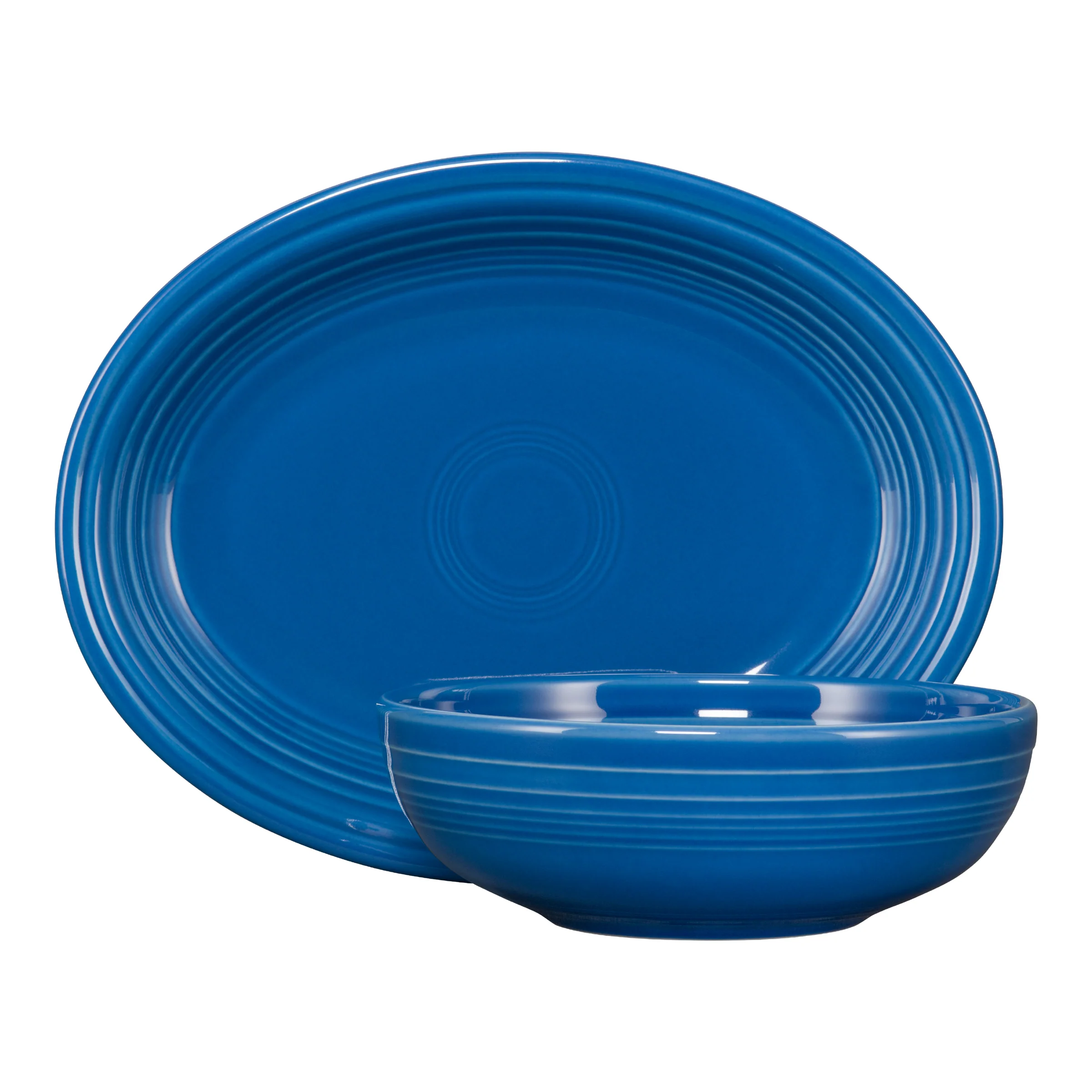 2-Piece Serve Set 11 5/8 Inch Oval Platter & 38 OZ Bistro Bowl - Image 6